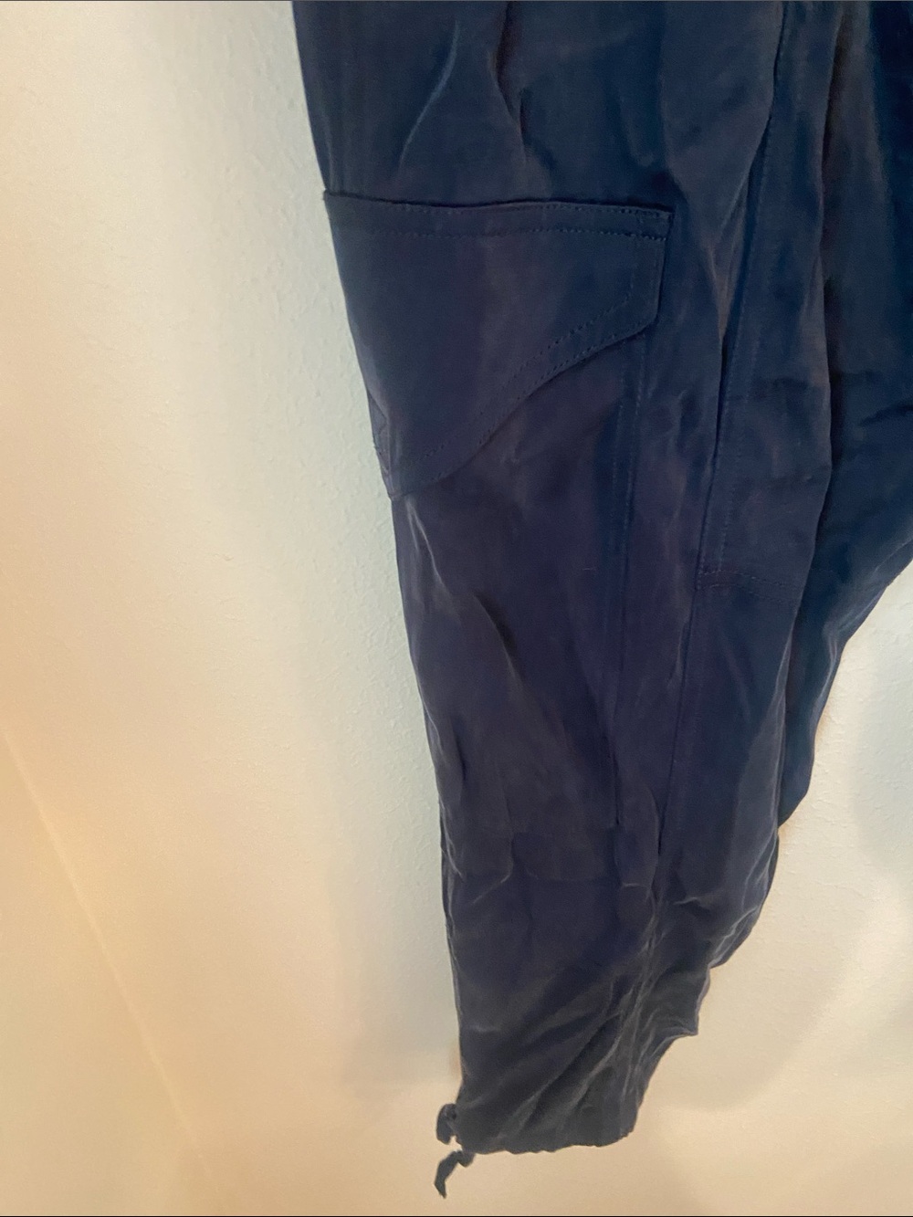 Ganni Washed Twill Satin Cargo Jogger Pants Black Paperbag Waist Size S - Picture 7 of 8